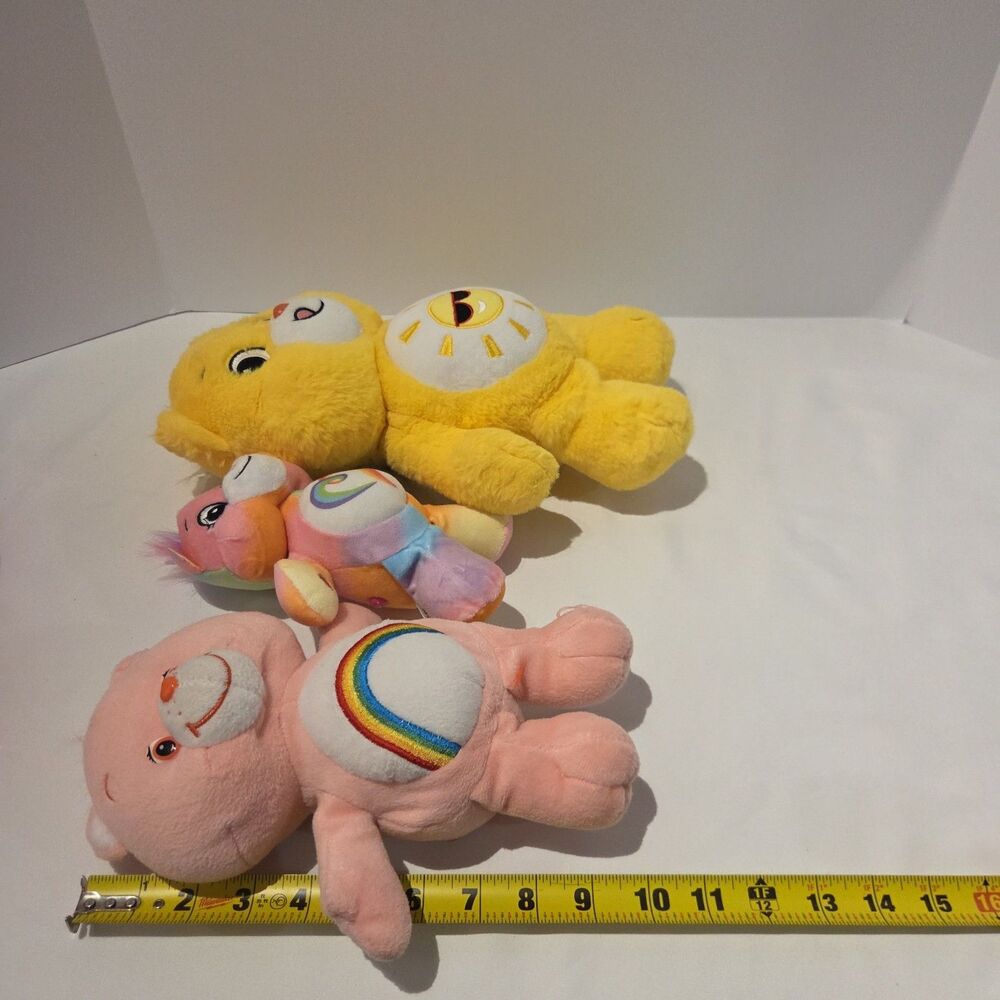 Lot of 5 Care Bears Plush Funshine Rainbow Heart Grumpy Easter - Picture 7 of 8